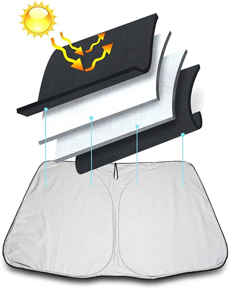 Taitettava auton aurinkosuoja logolla