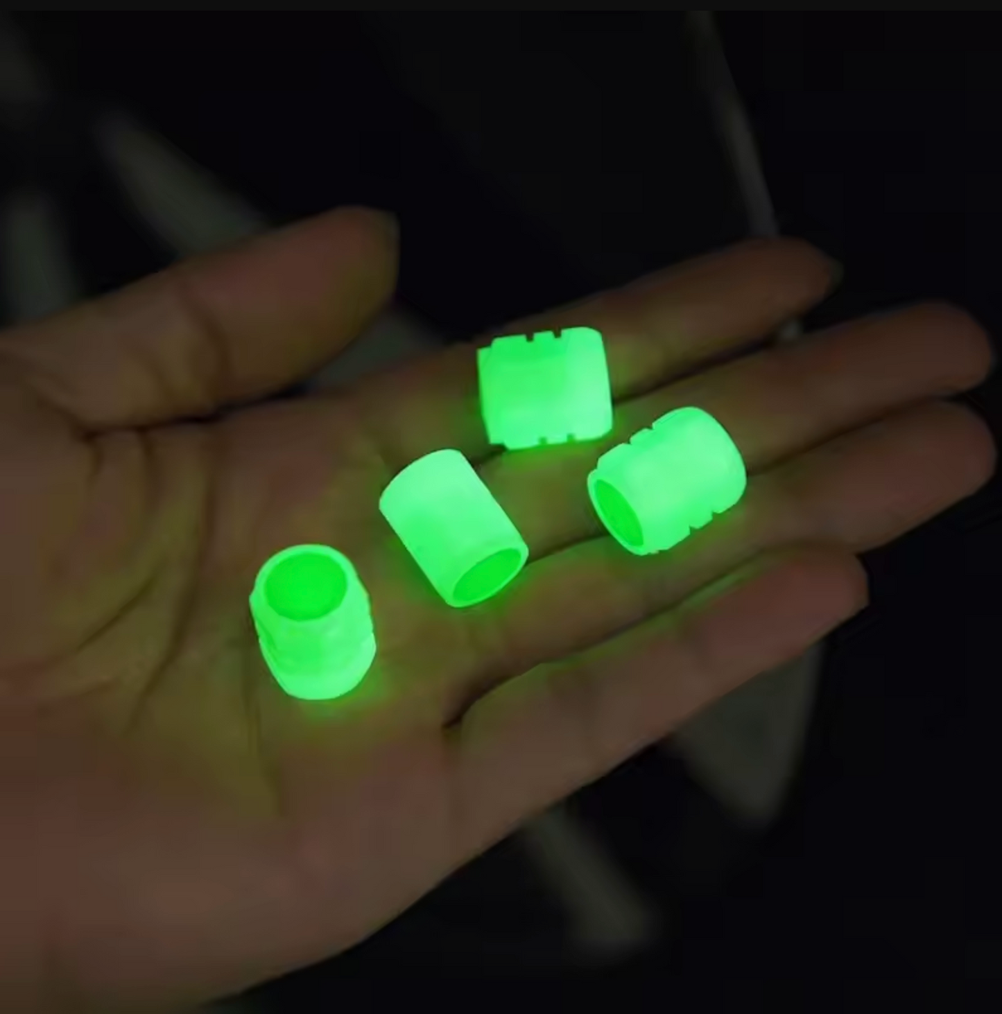 4pcs Car Logo Glow Valve Caps (Universal Fit)